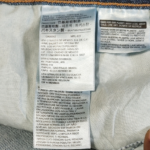 Levi's Wedgie skinny Dark Blue Ankle & Cropped Raw Hem Jeans button fly SZ 24W - Picture 6 of 7